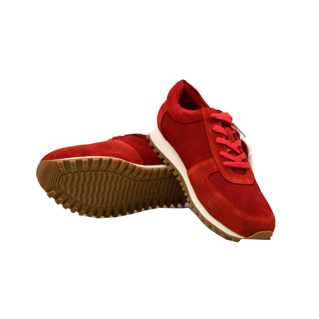 British Walkers Surrey Men's Red Suede Low Top Sneakers view 5