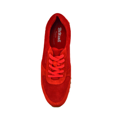 British Walkers Surrey Men's Red Suede Low Top Sneakers view 8