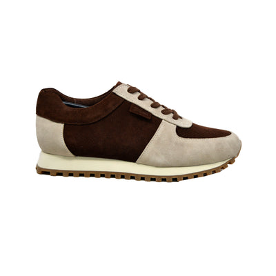 British Walkers Surrey Men's Brown and Bone Suede Low Top Sneakers view 8