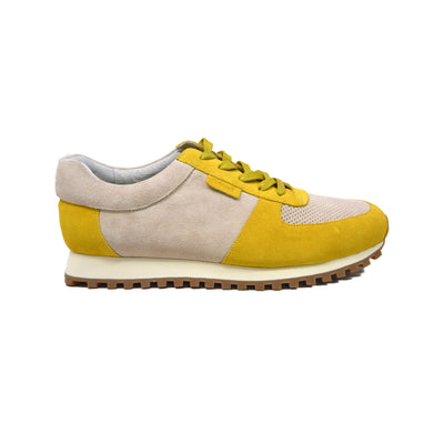 British Walkers Surrey Men's Yellow and Bone Low Top Sneakers view 6