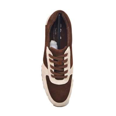 British Walkers Surrey Men's Brown and Bone Suede Low Top Sneakers view 9
