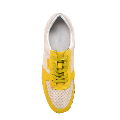 British Walkers Surrey Men's Yellow and Bone Low Top Sneakers view 7