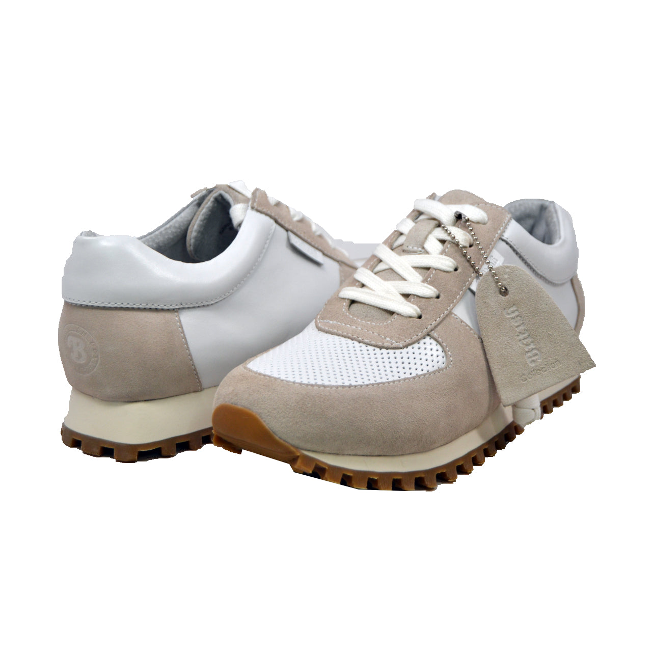 British Walkers Surrey Men's Bone and White Low Top Sneakers view 1