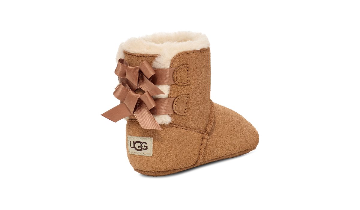 UGG Baby Bailey Bow Crib Toddlers' (TD) Booties — Chestnut Sheepskin