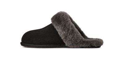 UGG Scuffette II Womens Slippers — Black/Grey Suede