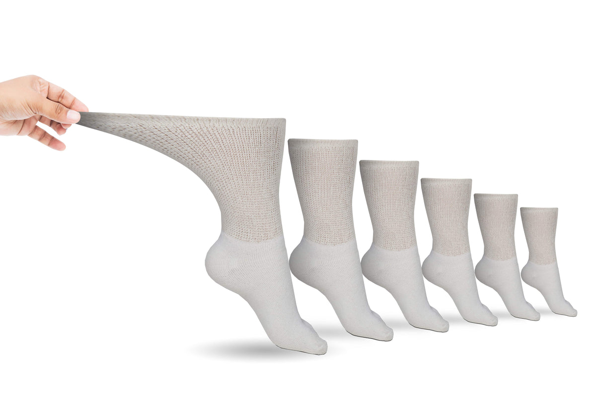 Men's Cotton Diabetic Crew Socks (6 Pair) – product view 10