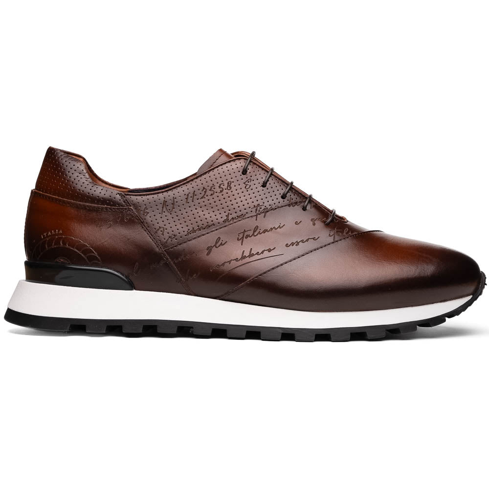 Zelli Italia Men's 65-395-BRN TESTO Italian Calfskin Sneaker Brown