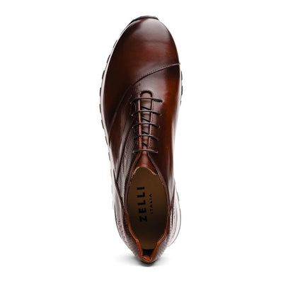 Zelli Italia Men's 65-395-BRN TESTO Italian Calfskin Sneaker Brown