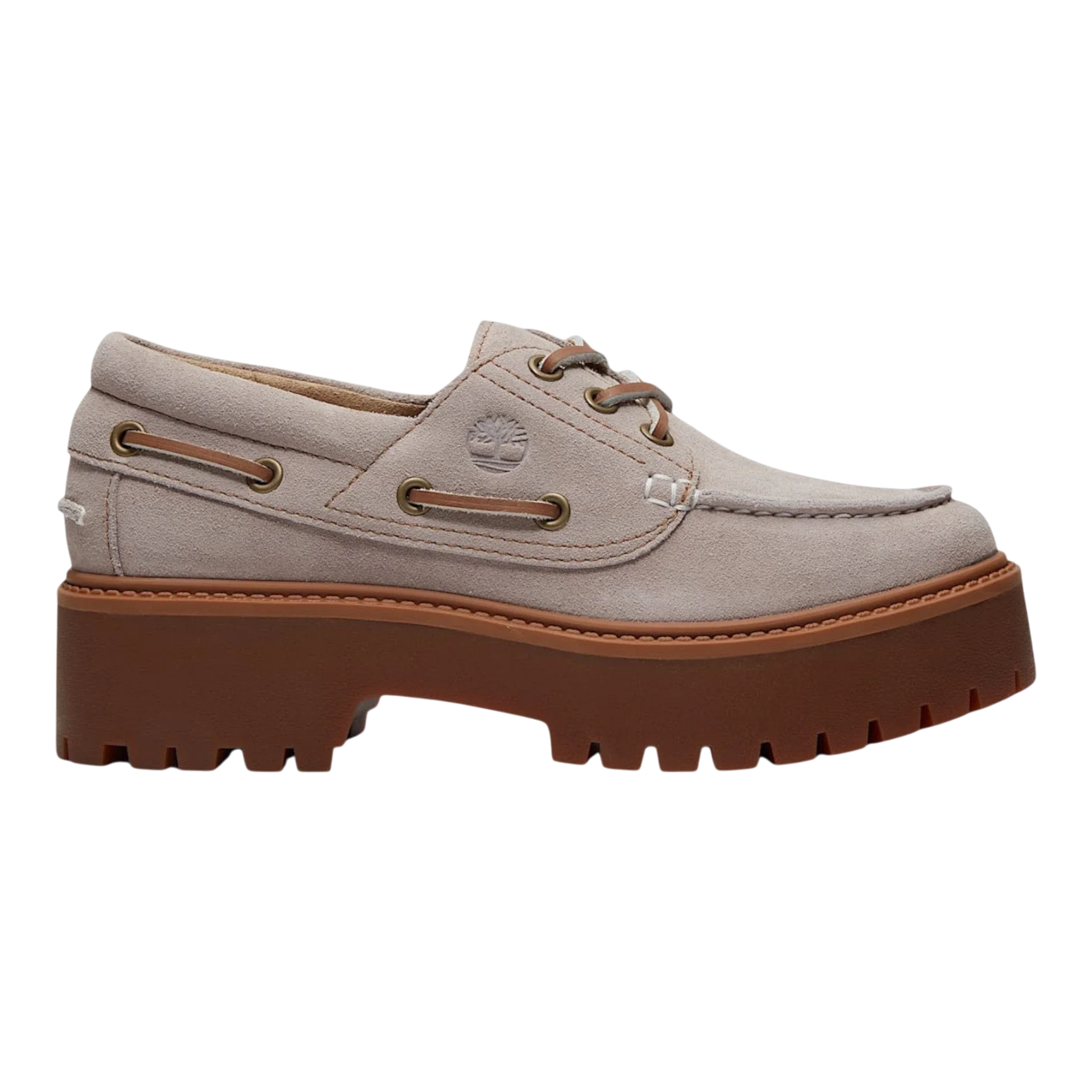 TIMBERLAND STONE STREET BOAT SHOE WOMEN LIGHT PURPLE SUEDE