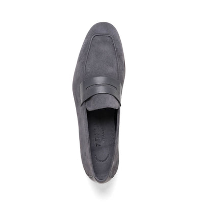Zelli Italia Men's 16-672-GRY Tippa Suede & Calfskin Penny Loafers Grey
