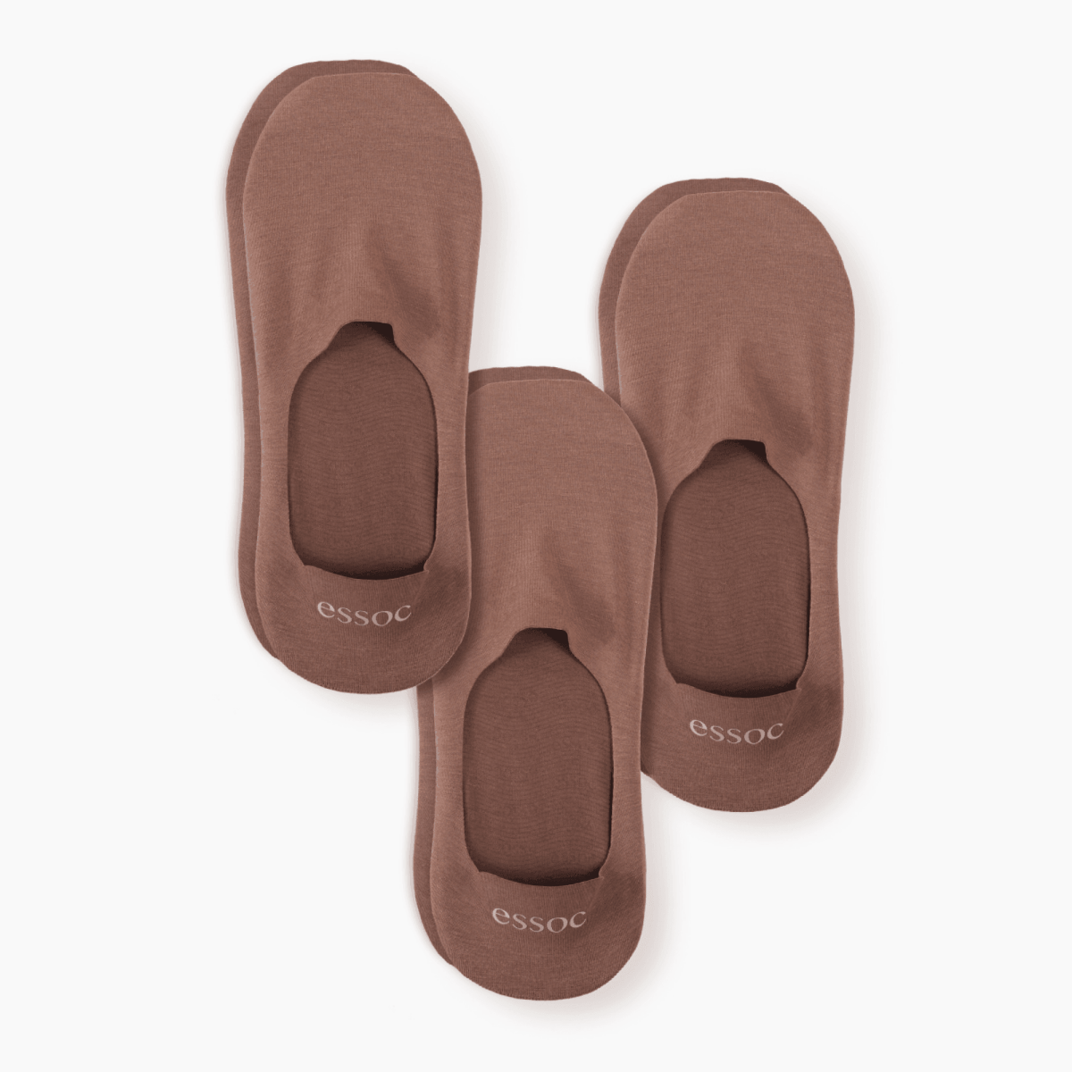 Unisex Cotton No Show Socks 3-Pack | Toffee Tan – product view 1