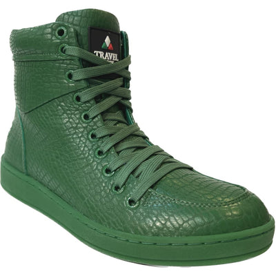 Travel Fox 900 Series Men's Green Leather High Top Sneakers 916101 068