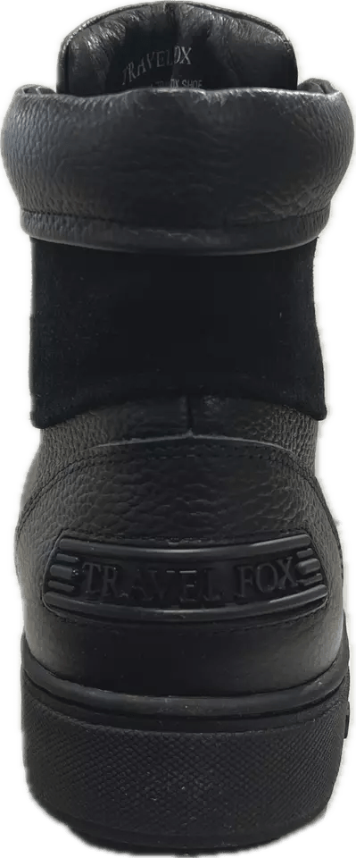 Travel Fox 900's High Top Sneakers Men's Black Leather 915620 101