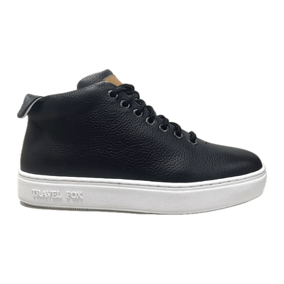 Travel Fox 915612 101 men's black mid-top sneakers, outer side view