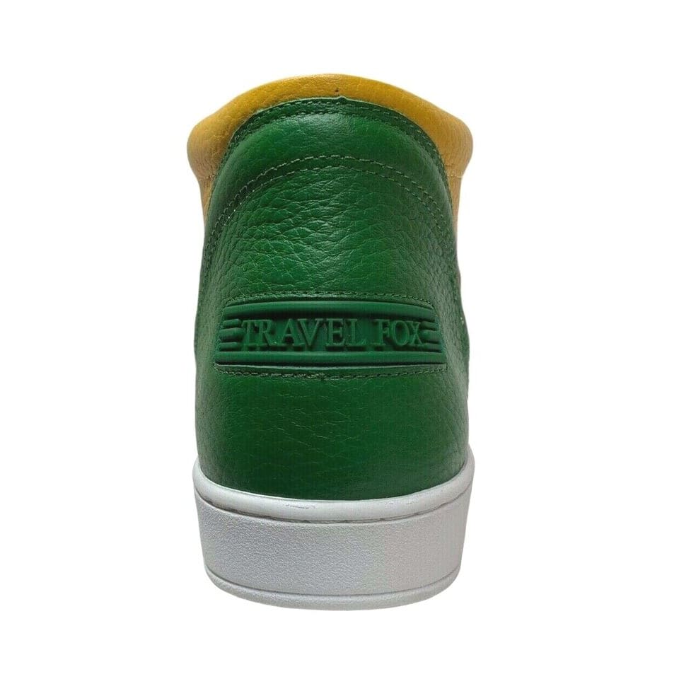 Travel Fox Cancun Men's RedGreenYellow Leather Mid Top Sneakers 916103 33