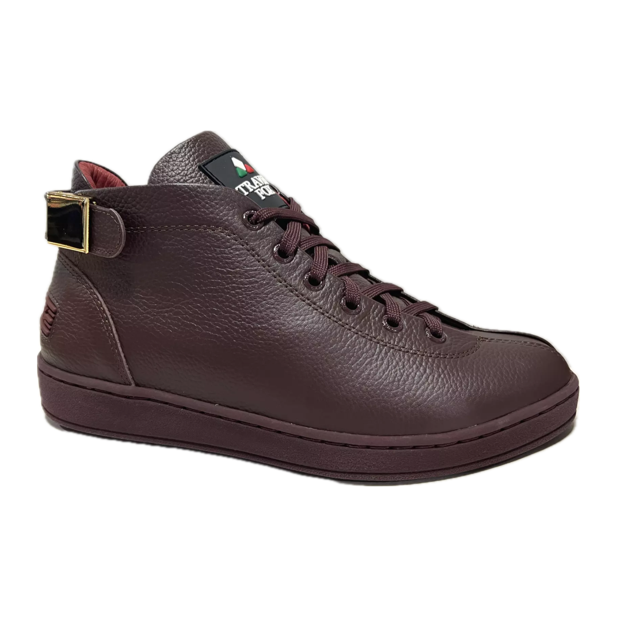 Travel Fox Malibu 915601 44 men's burgundy mid-top sneakers, outer side view