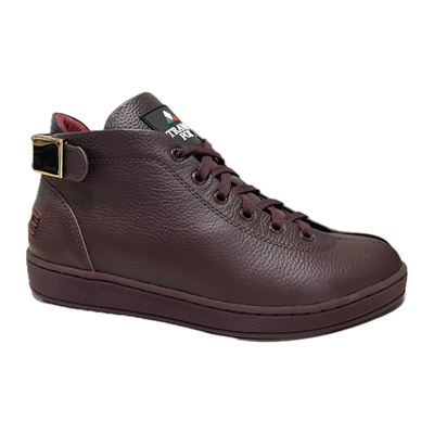 Travel Fox Malibu 915601 44 men's burgundy mid-top sneakers, outer side view