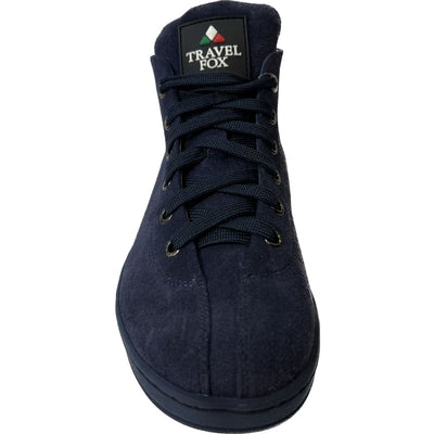 Travel Fox Malibu Men's Navy Blue Suede Mid Top Sneakers 915601 247