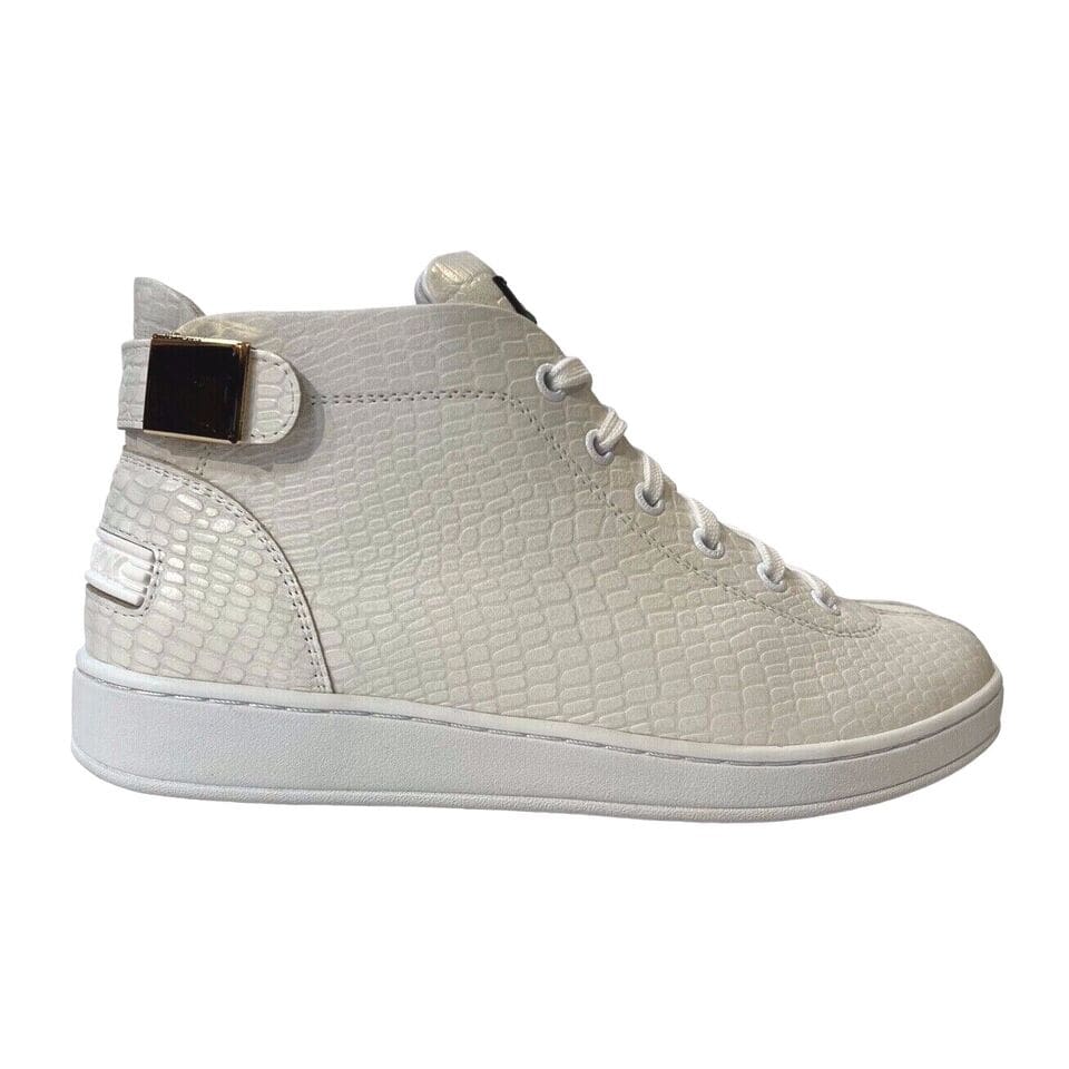 Travel Fox Malibu Men's White Nappa Leather Mid Top Sneakers 915601 007