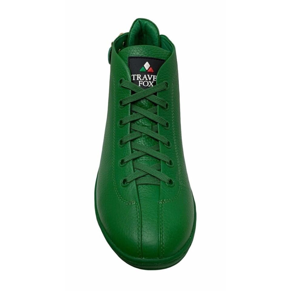 Travel Fox Men's Green Nappa Leather Mid Top | Don't Panic Shoes