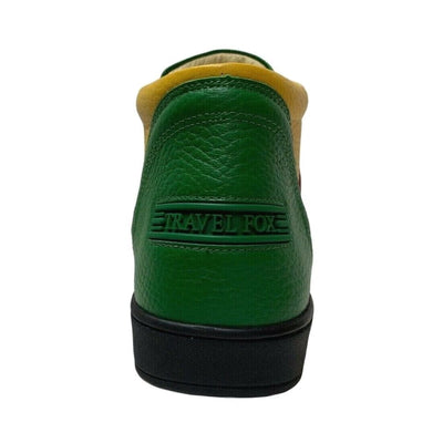 Travel Fox Men's Leather High Top Sneakers – Red, Green, White, Yellow, Black (916103133)