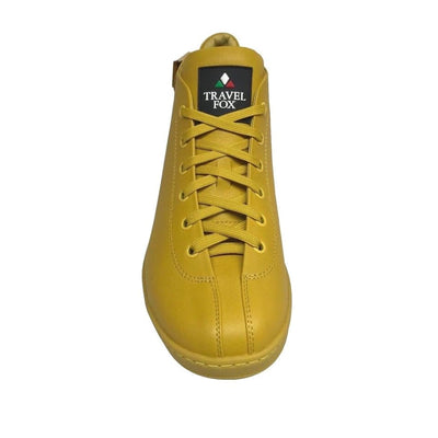 Travel Fox Men's Yellow Nappa Leather High Top Sneakers 915601 11