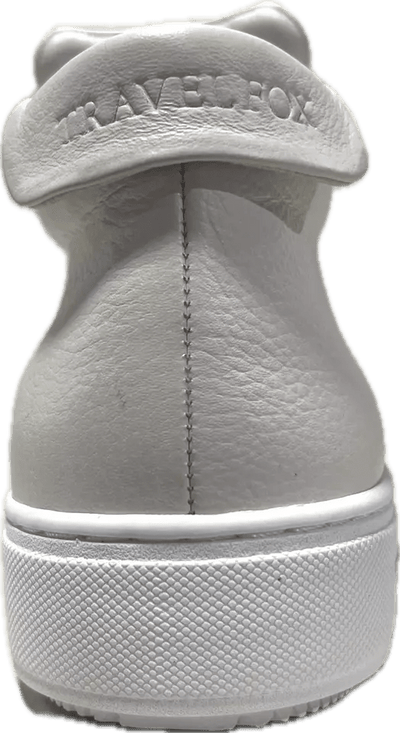 Travel Fox Mid Top 30th Anniversary Men's White Nappa Leather Sneakers 915612 107