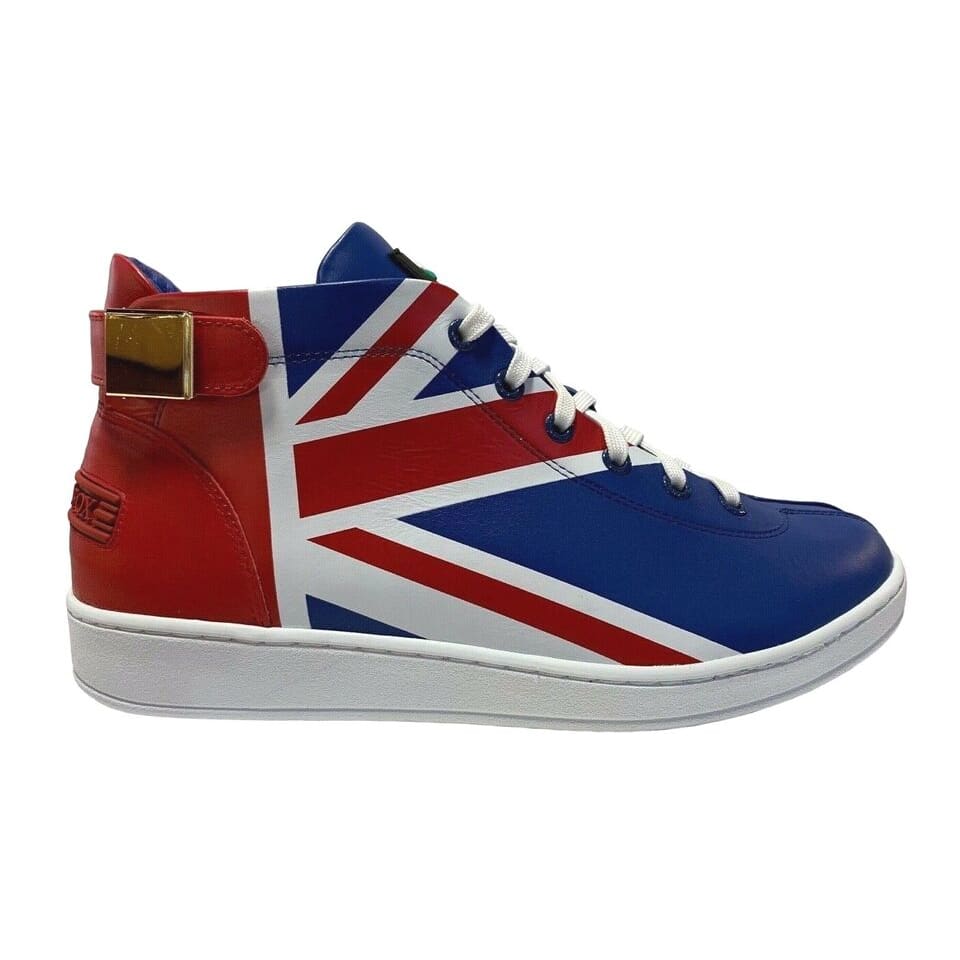 Travel Fox Union Jack Men's Red White and Blue Leather Sneakers 91560121