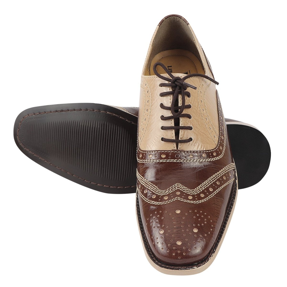 Liberty Zeno Tremont Genuine Leather Oxford Style Brogue Dress Shoes
