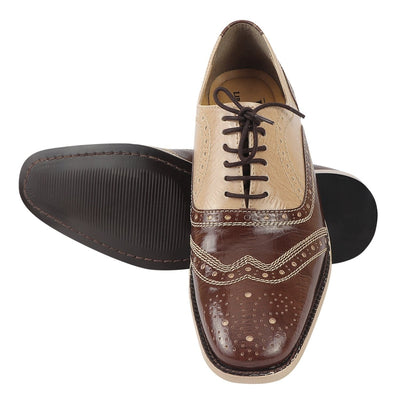 Liberty Zeno Tremont Genuine Leather Oxford Style Brogue Dress Shoes