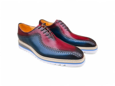 Carrucci Shoes Two Tone Hand Burnished Brogue Oxford Calfskin KS55005T