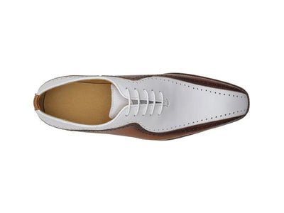 Carrucci Shoes Two Tone Hand Burnished Brogue Oxford Calfskin KS55005T