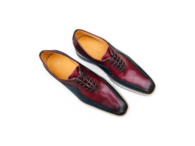 Carrucci Shoes Two Tone Hand Burnished Brogue Oxford Calfskin KS55005T