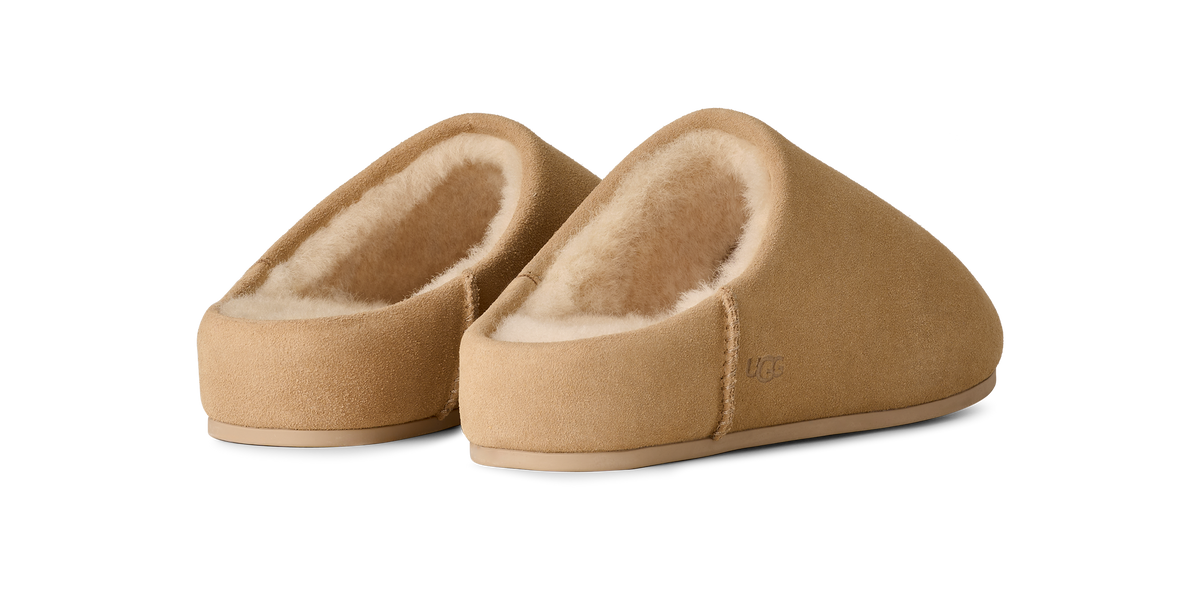 UGG Elea Womens Slip-On Slippers — Sand Suede