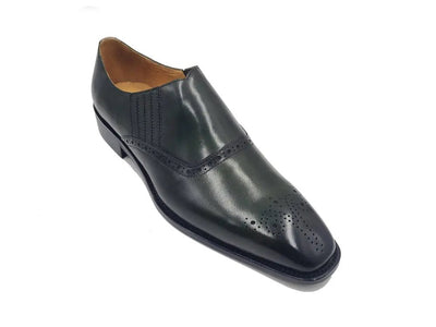 Carrucci Shoes Unknown Brand Medallion Slip On Loafer Calfskin KS50926