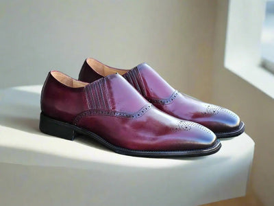Carrucci Shoes Unknown Brand Medallion Slip On Loafer Calfskin KS50926
