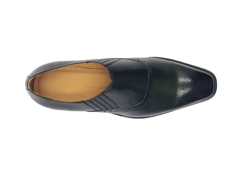 Carrucci Shoes Unknown Brand Medallion Slip On Loafer Calfskin KS50926
