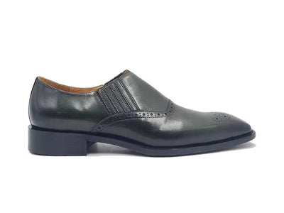 Carrucci Shoes Unknown Brand Medallion Slip On Loafer Calfskin KS50926