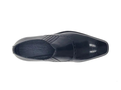 Carrucci Shoes Unknown Brand Medallion Slip On Loafer Calfskin KS50926