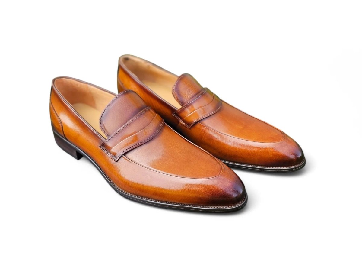 Carrucci Shoes Unknown Brand Modern Classic Penny Loafer Calfskin KS47911