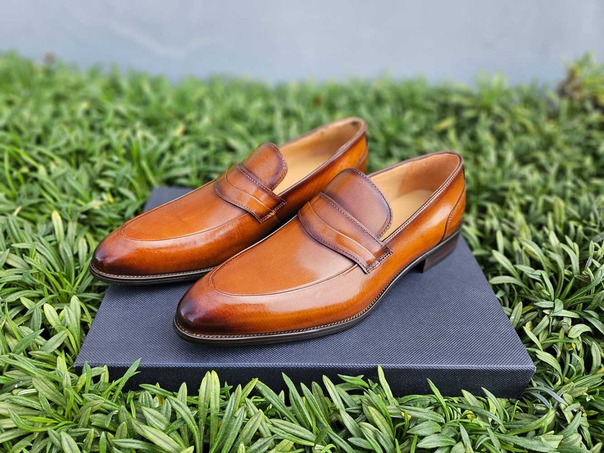 Carrucci Shoes Unknown Brand Modern Classic Penny Loafer Calfskin KS47911