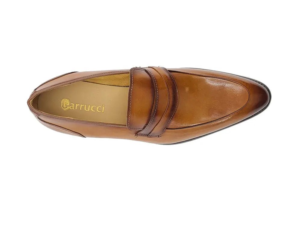 Carrucci Shoes Unknown Brand Modern Classic Penny Loafer Calfskin KS47911