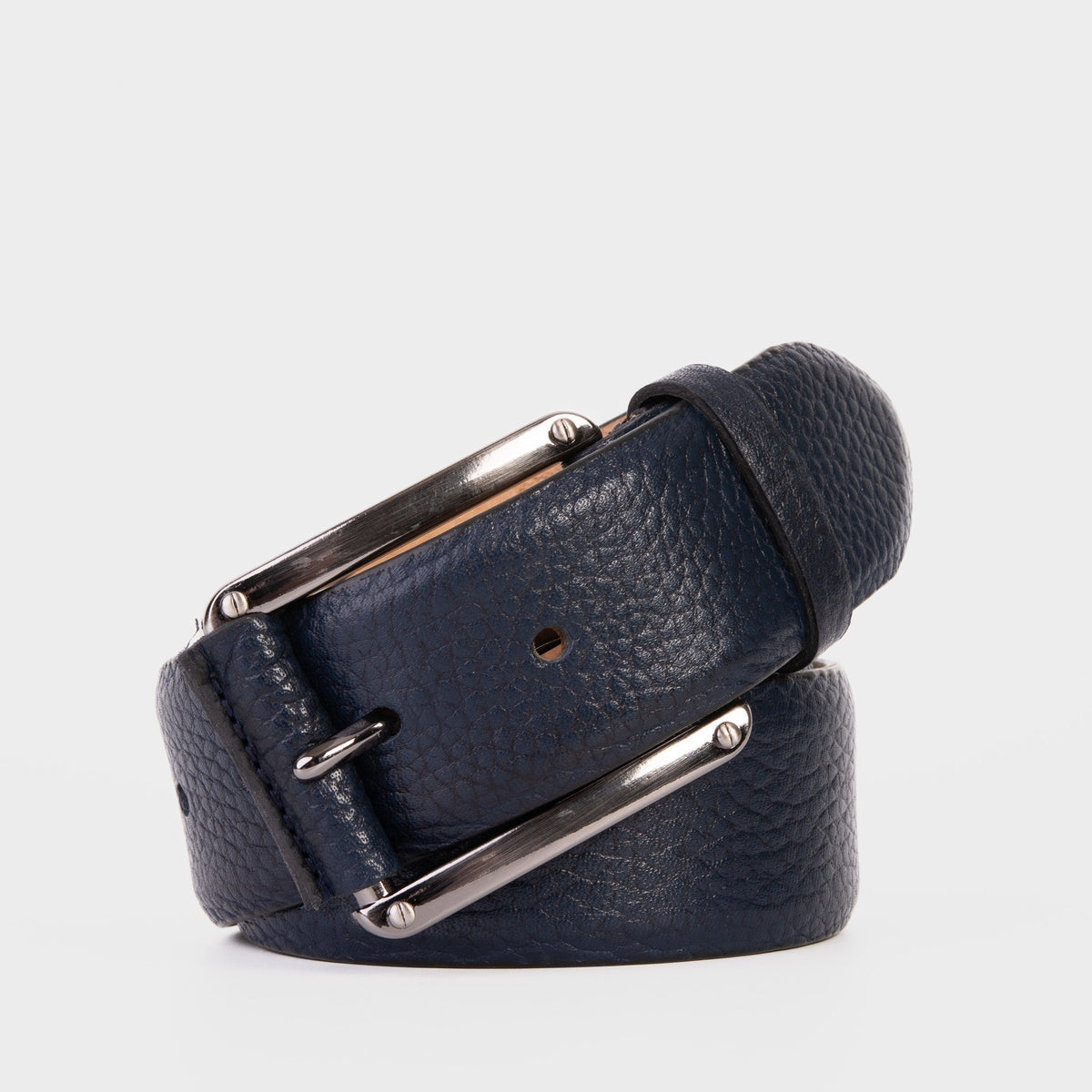 Vinci Leather The Draco Navy Calfskin Belt – product view 1