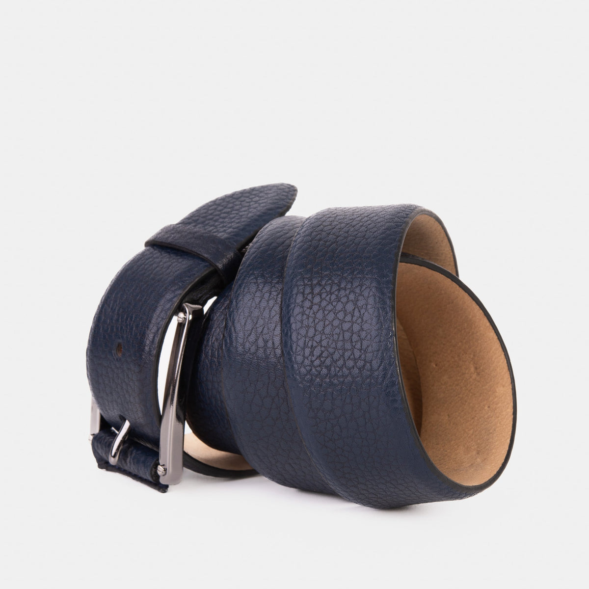 Vinci Leather The Draco Navy Calfskin Belt – product view 2