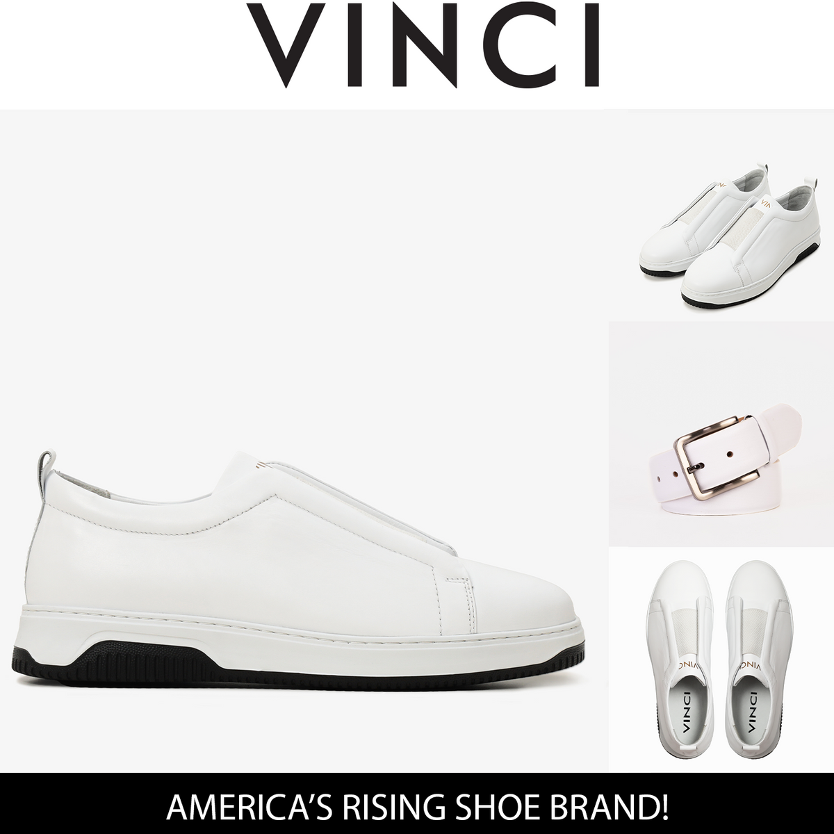 Vinci Leather The Urgup White Men Sneaker – product view 6