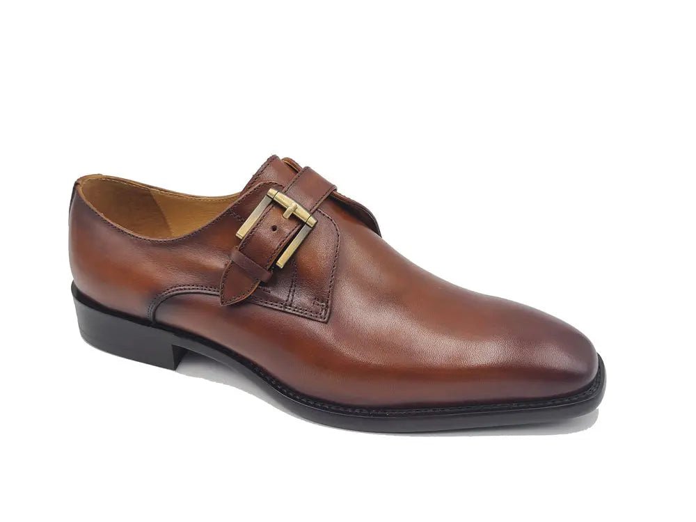 Carrucci Shoes Versatile Fashion Single Monk Strap Loafer Calf Leather KS50912