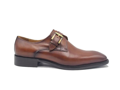 Carrucci Shoes Versatile Fashion Single Monk Strap Loafer Calf Leather KS50912