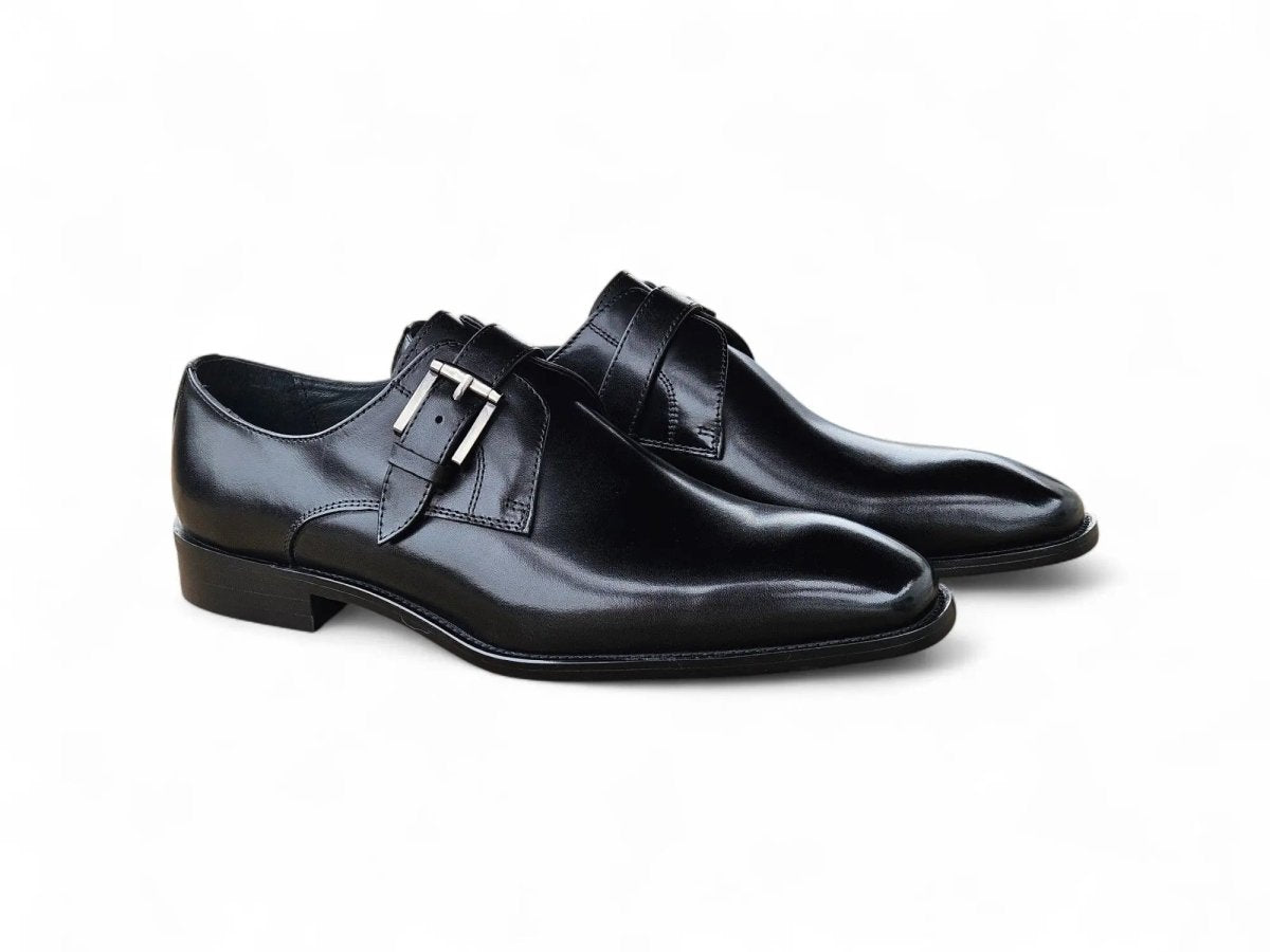 Carrucci Shoes Versatile Fashion Single Monk Strap Loafer Calf Leather KS50912