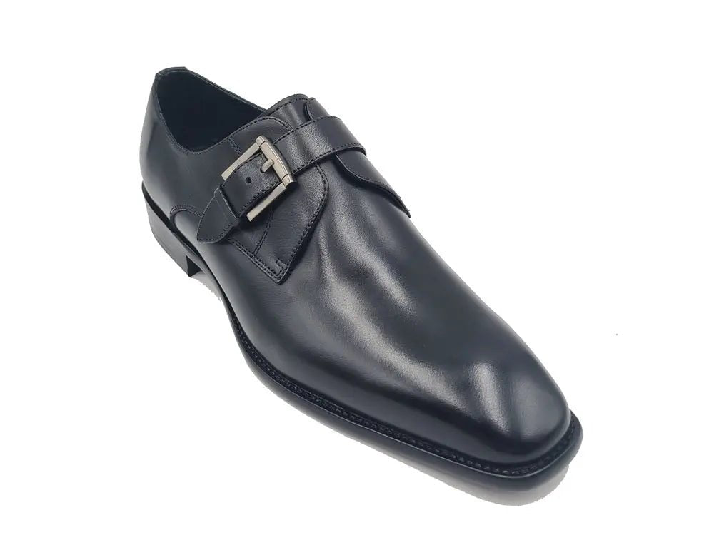 Carrucci Shoes Versatile Fashion Single Monk Strap Loafer Calf Leather KS50912