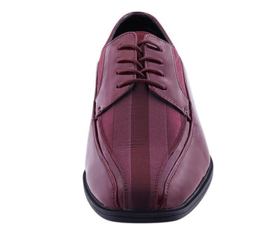Viotti 179 Burgundy Men’s Patent Leather Derby Shoes